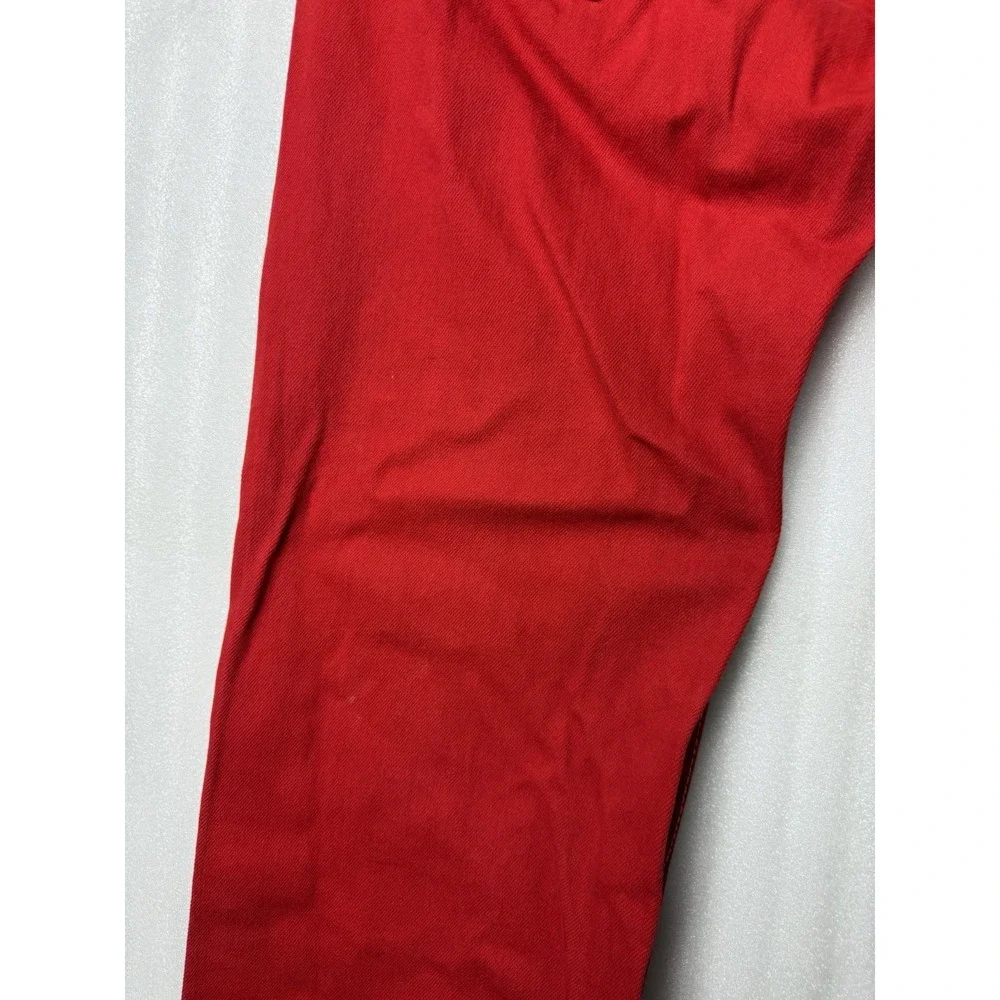 VTG Y2K True Religion Jeans Mens 40x34 Red Straight Flap Pocket Thick Stitch